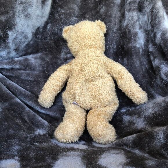 Vintage Ty Classic Bear Plush 1990 Curly Tan Blue Sweater w/ Umbrella Stuffed - Picture 8 of 14